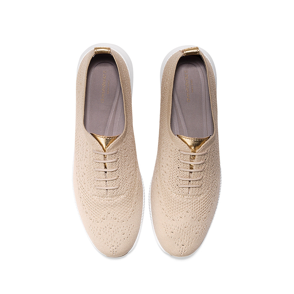 حذاء كول هان 2.ZERØGRAND Stitchlite Oxford باللونين الأسود والرمادي/الأبيض البصري