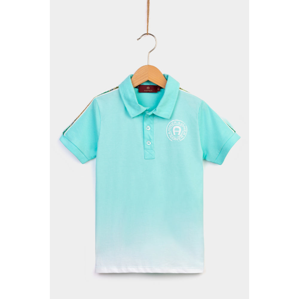 Aigner Kids Boy's Blue Polo T-shirt