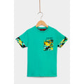 Aigner Kids Boy's Aqua Green Cotton T-Shirt