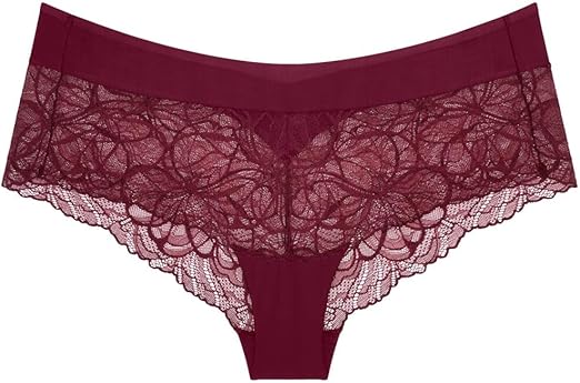 Triumph Body Make-Up Illusion Maroon Lace Shorts Panty