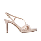 Albano Women's Nude Patent Leather Strappy Sandal