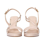 Albano Women's Nude Patent Leather Strappy Sandal