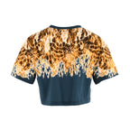 Alberta Ferretti Women's Ripple Print Cropped Logo T-Shirt