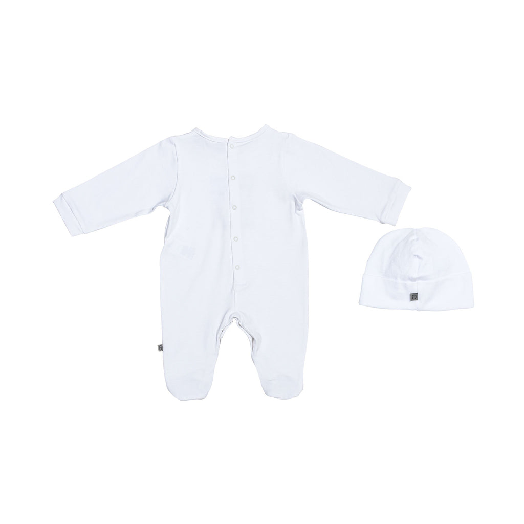 Aigner Kids New Born Boy's White Sleepsuit Set
