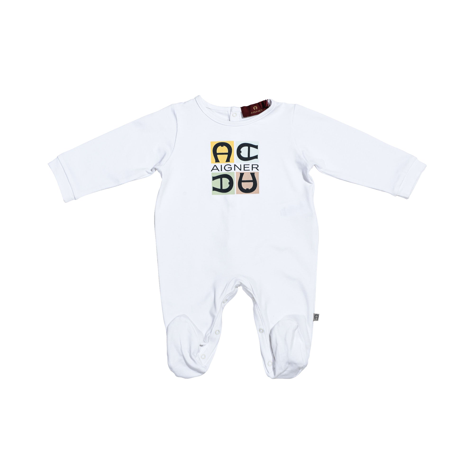 Aigner Kids New Born Boy's White Sleepsuit Set