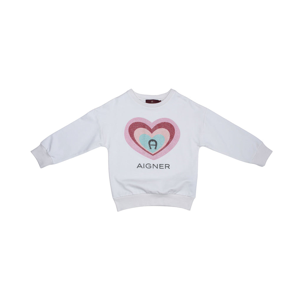 Aigner Kids Girl's White Sweatshirt