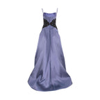 AMSALE Women's Mikado Beaded Waist Gown