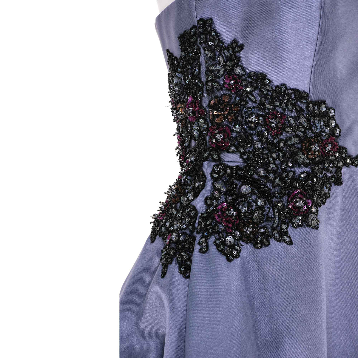 AMSALE Women's Mikado Beaded Waist Gown