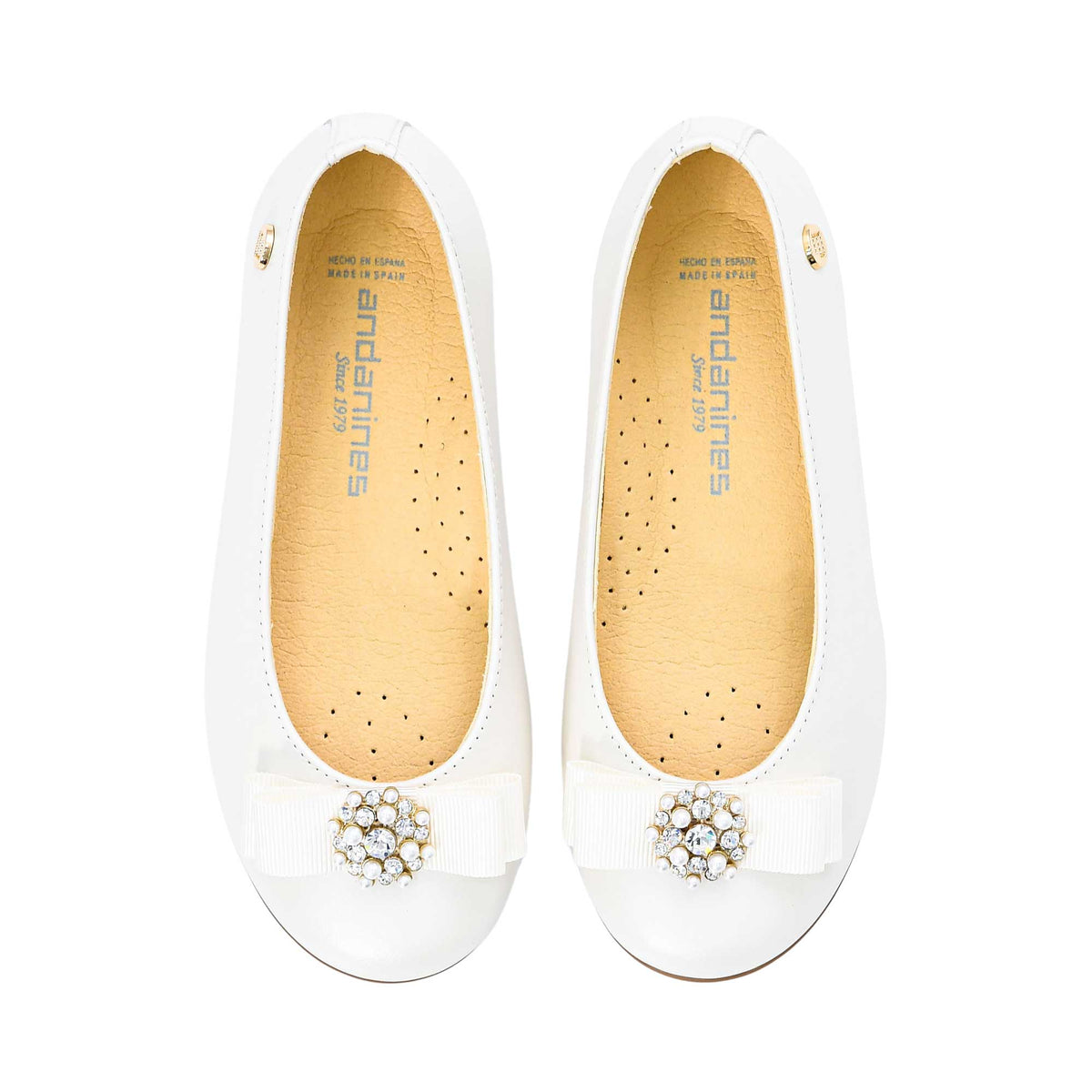 Andanines Kids Girl's Beige Ballerina