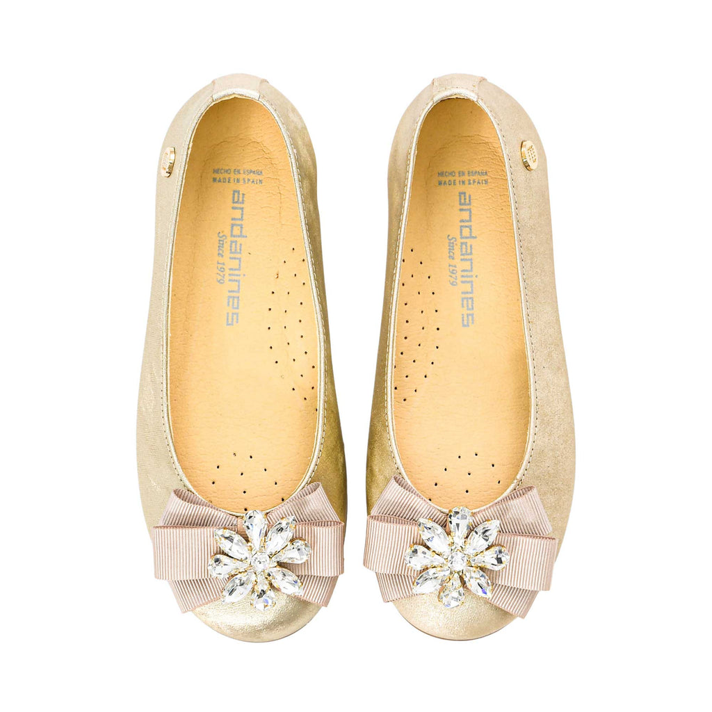 Andanines Kids Girl's Gold Ballerina