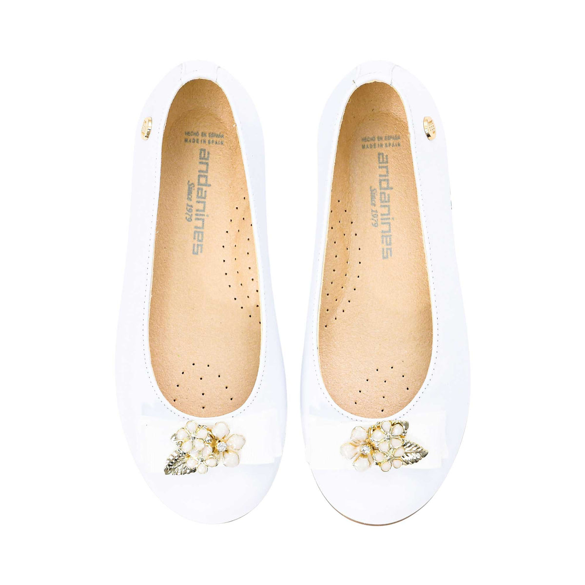 Andanines Kids Girl's White Ballerina
