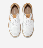 W33199:WHITE PERF LEATHER/BISCUIT/WHITE