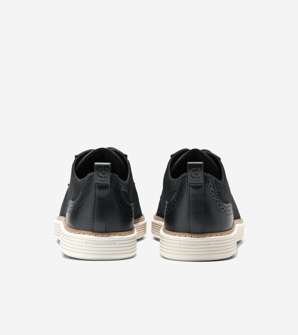 W33214:BLACK KNIT/LEATHER/IVORY
