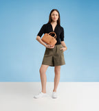 W31966:WHITE WOVEN CANVAS/LEATHER/WHITE