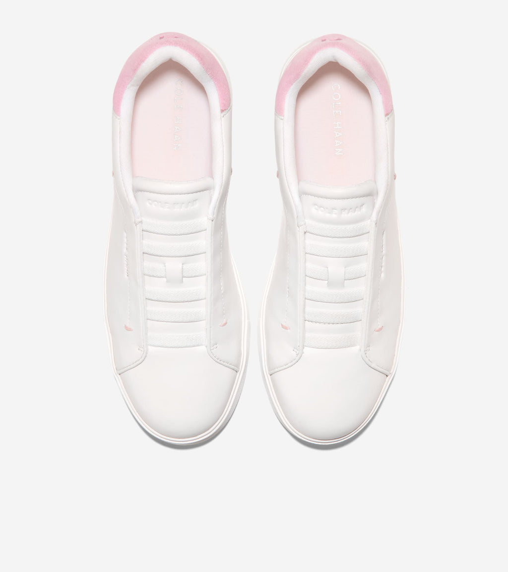 Cole Haan - Grandprø Luxe Slip-On Sneakers - Wht/Fairy Tale Sde - Blue Salon Qatar - Exclusive Online