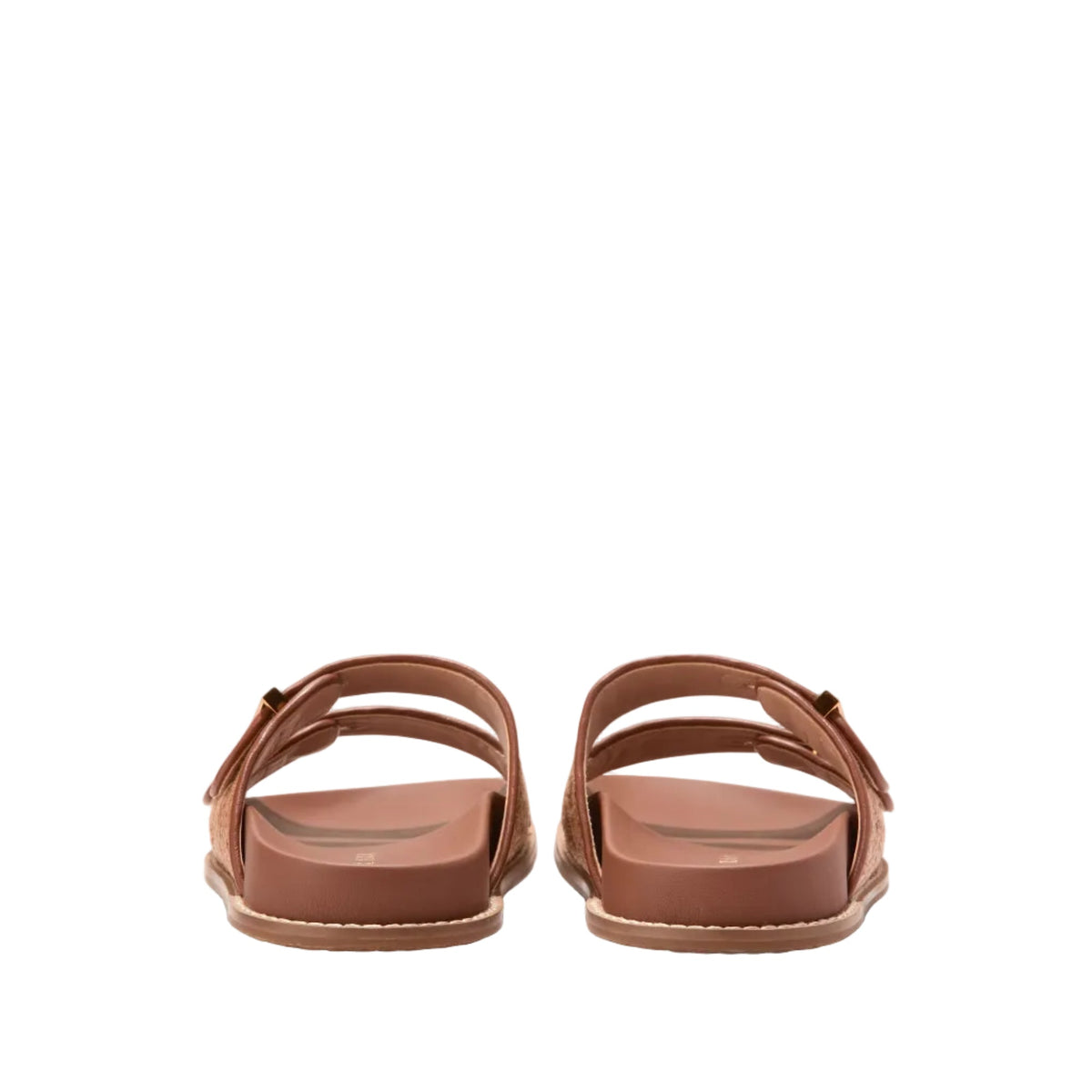 W31886:TAN RAFFIA/CH DK CUOIO LTR