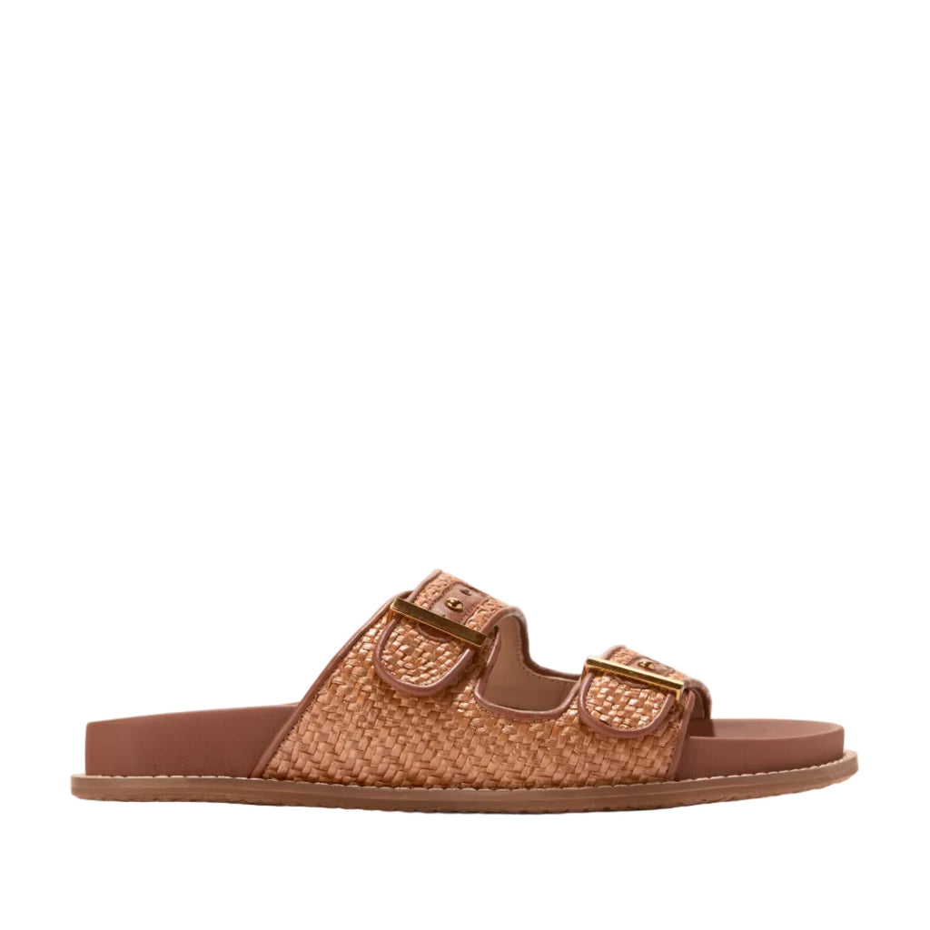 W31886:TAN RAFFIA/CH DK CUOIO LTR