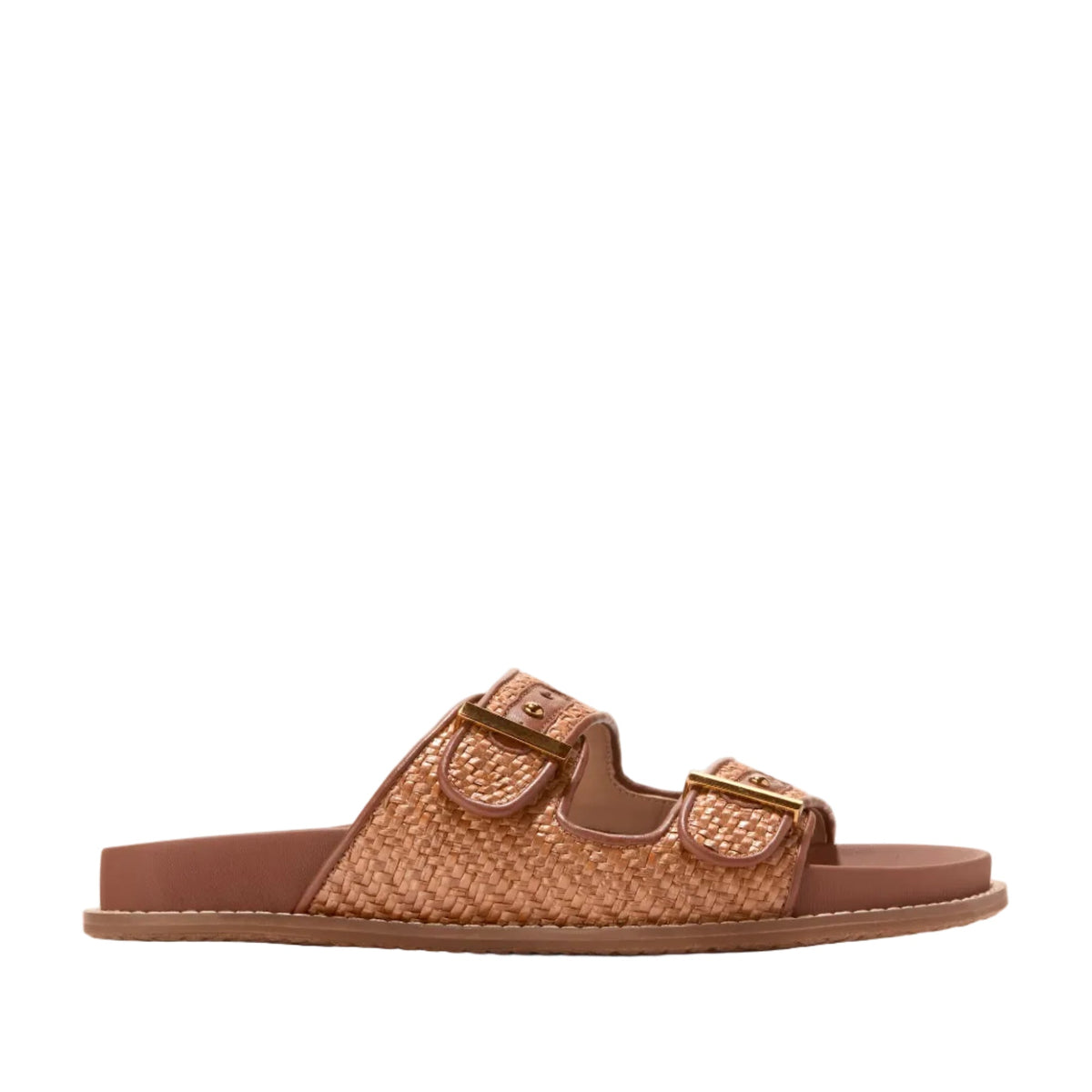 W31886:TAN RAFFIA/CH DK CUOIO LTR