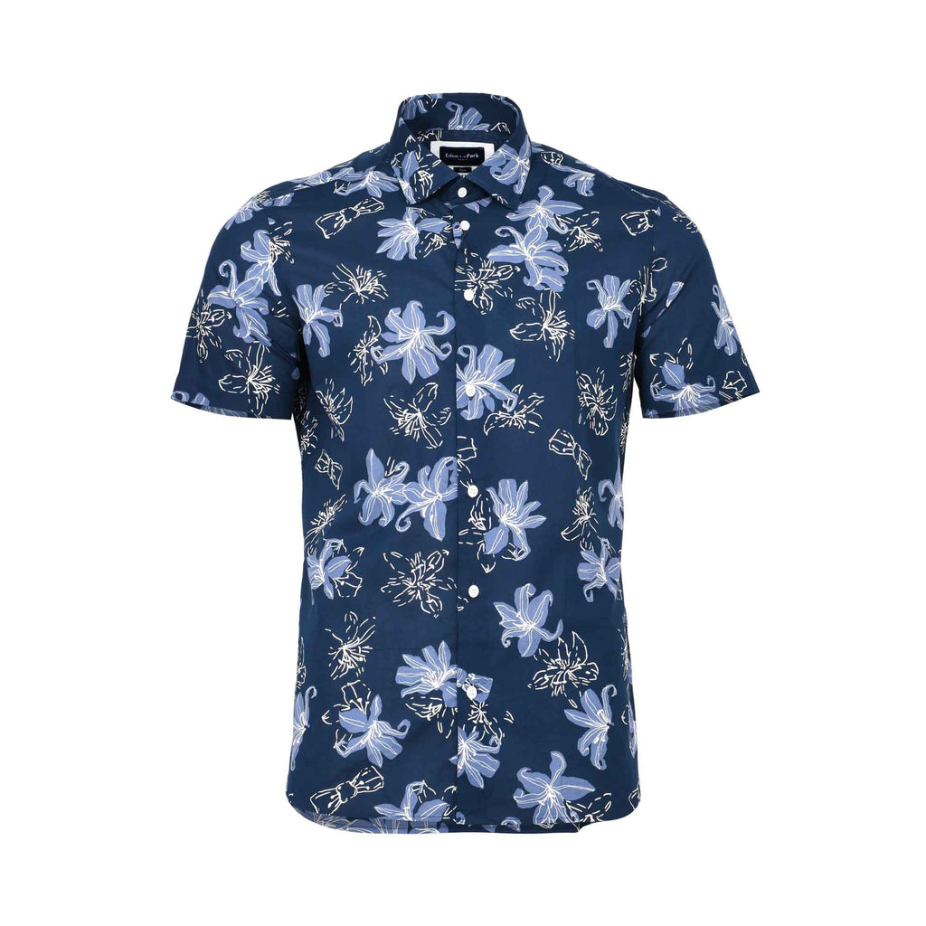 Eden Park Men’s Floral Print Regular fit  Cotton Shirt