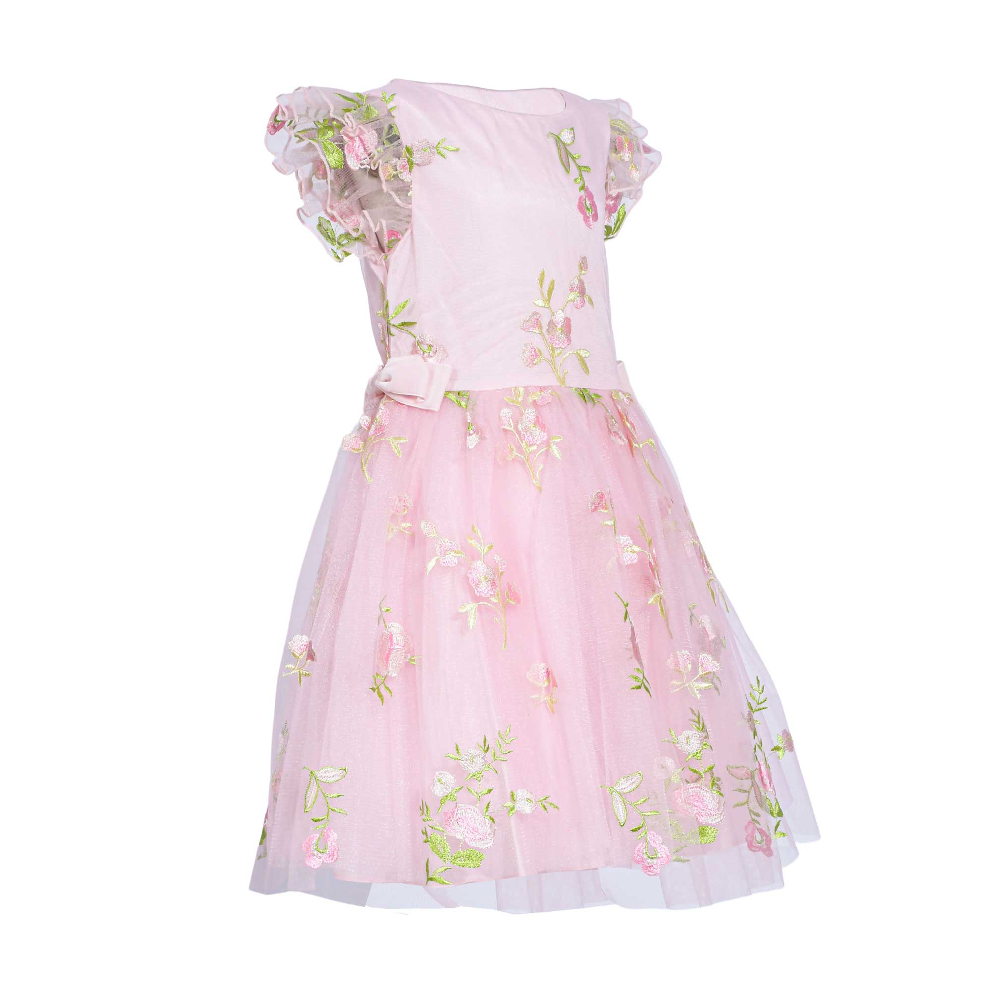 David Charles Kids Girl's Floral Pink Dress