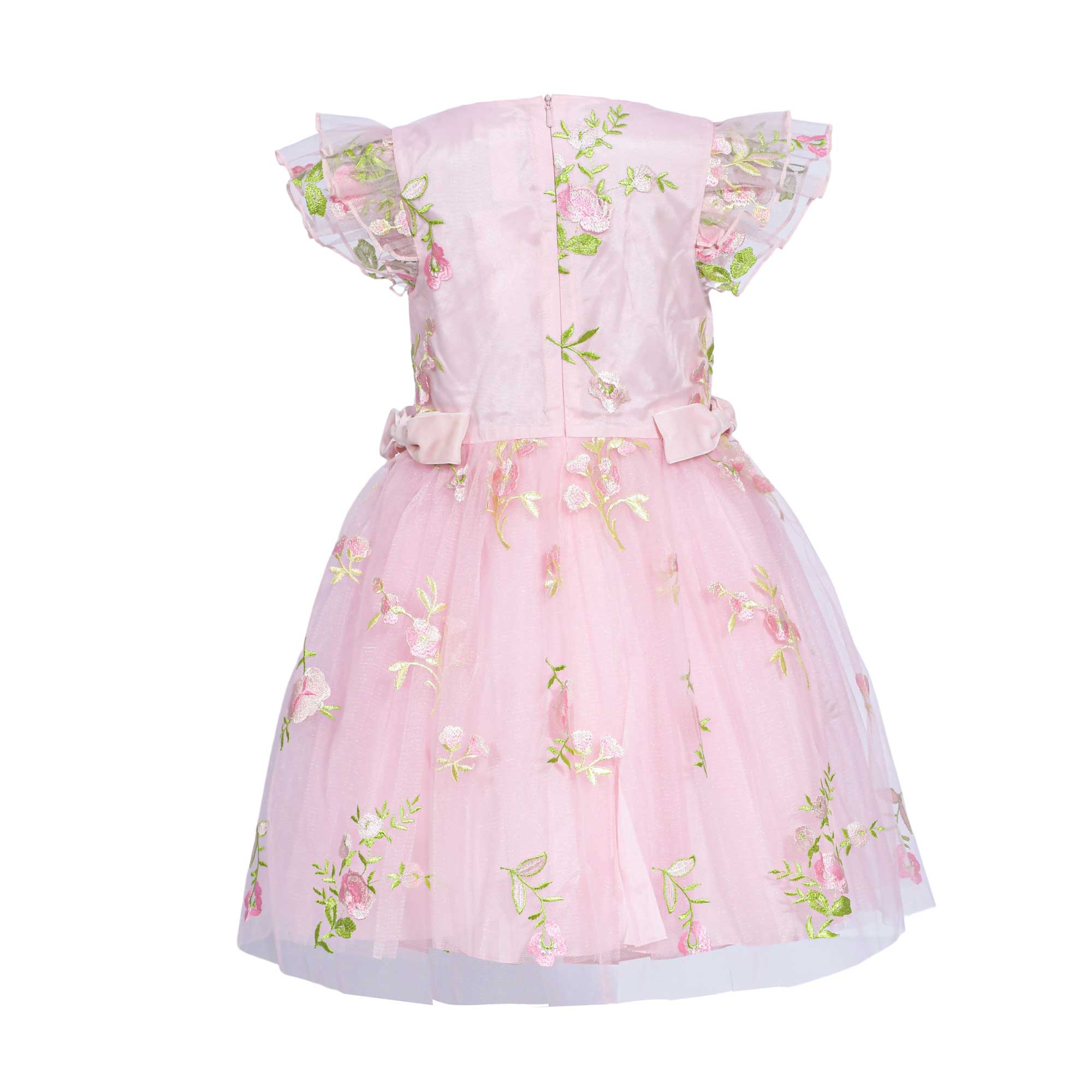 David Charles Kids Girl's Floral Pink Dress