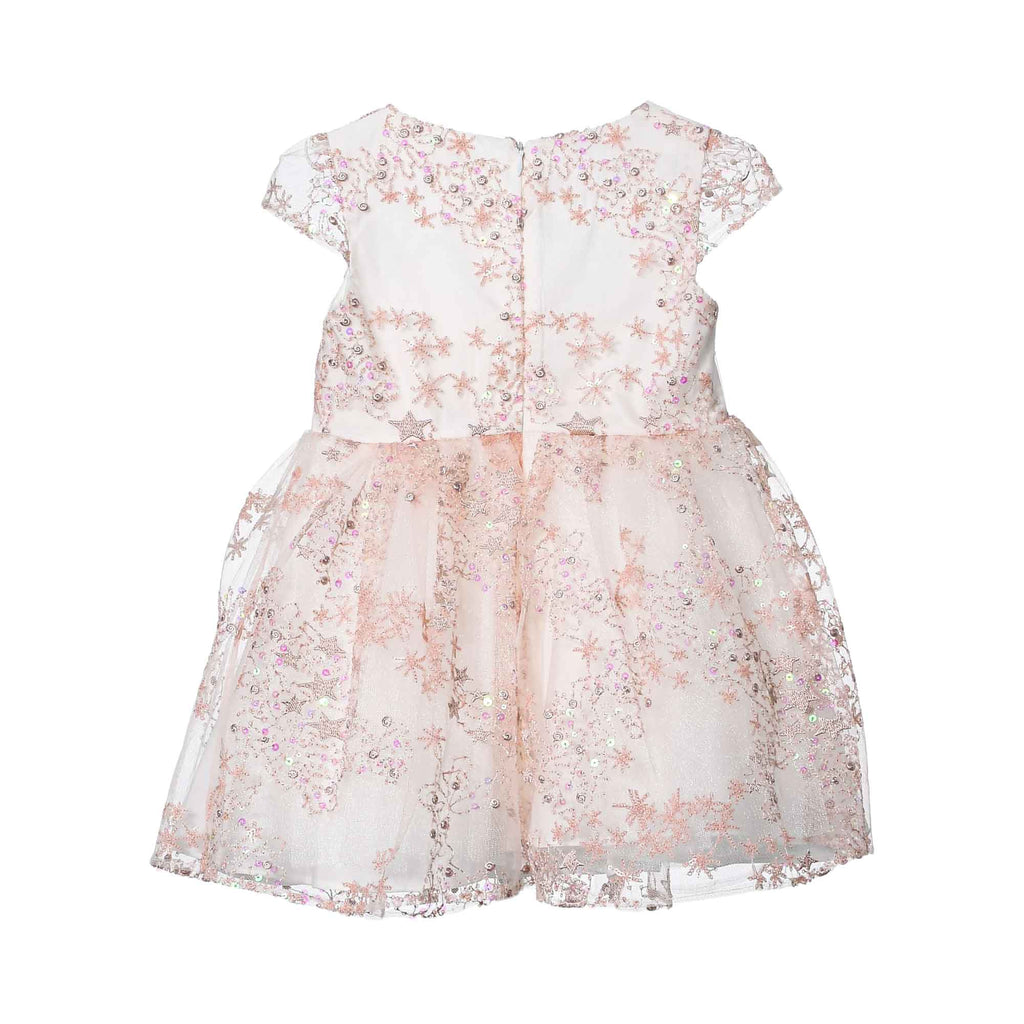 David Charles Kids Girl's White & Pink Dress