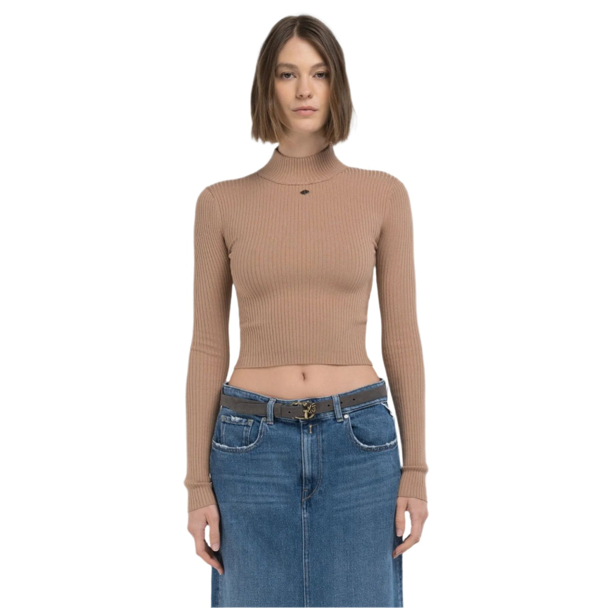 Replay Women's Viscose-Blend Hight Neck Sweater