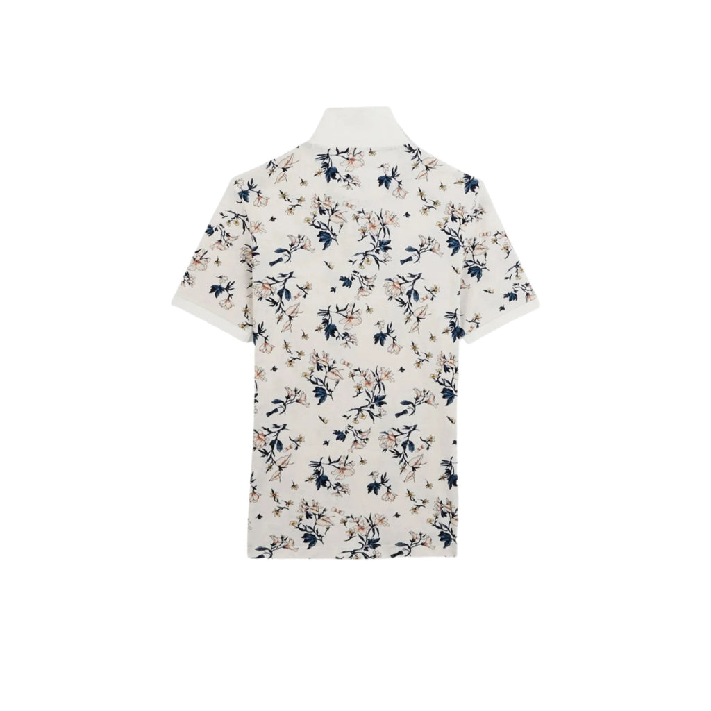 Eden Park Floral Printed White Polo Shirt
