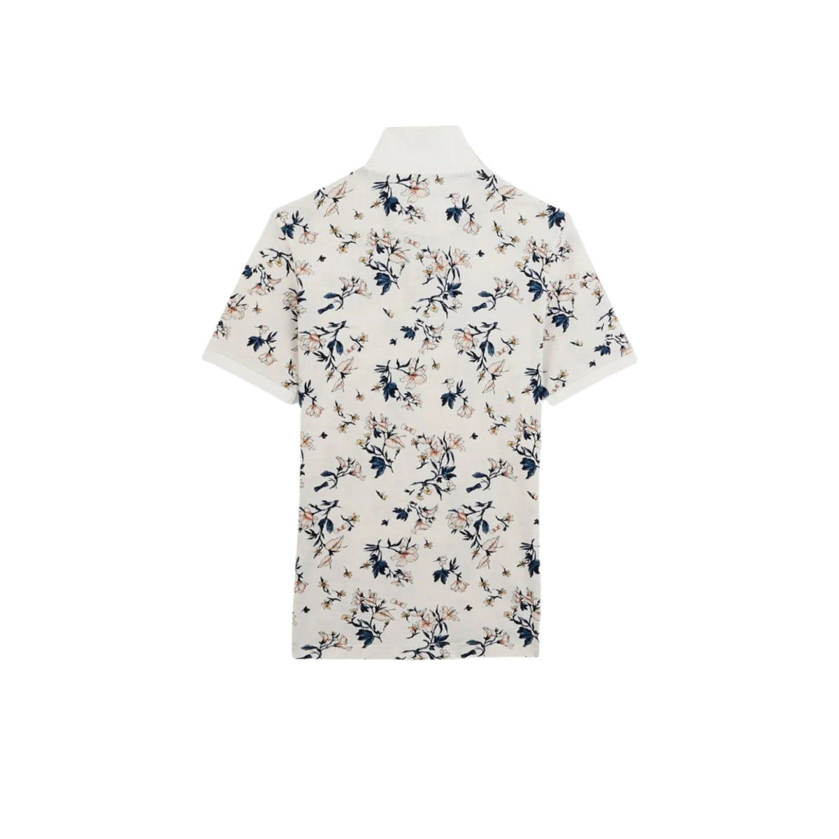Eden Park Floral Printed White Polo Shirt