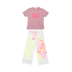 Elisabetta Franchi Kids Girl's Multicolor T-Shirt & Trousers Set