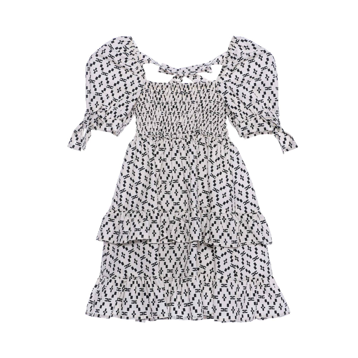 Elisabetta Franchi Kids Girl's White & Black Dress