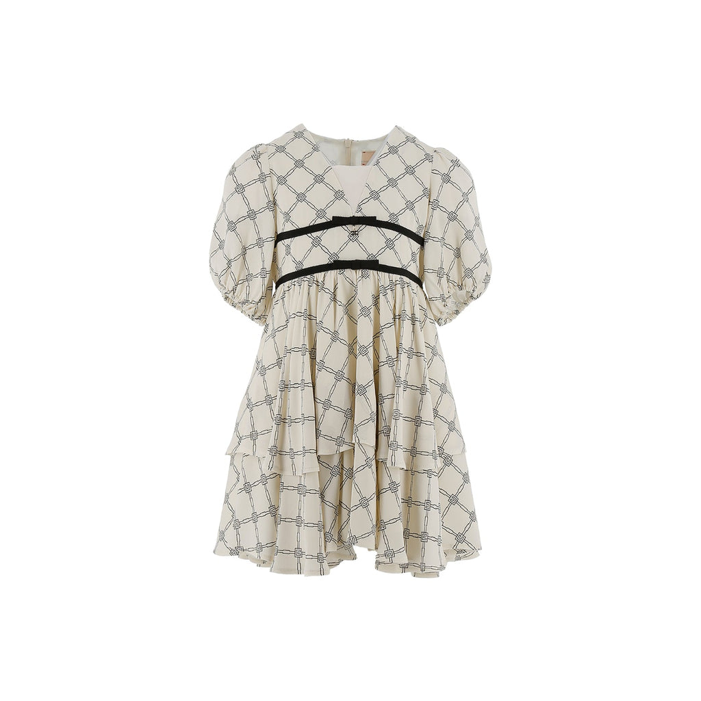 Elisabetta Franchi Kids Girl's Black & White Dress