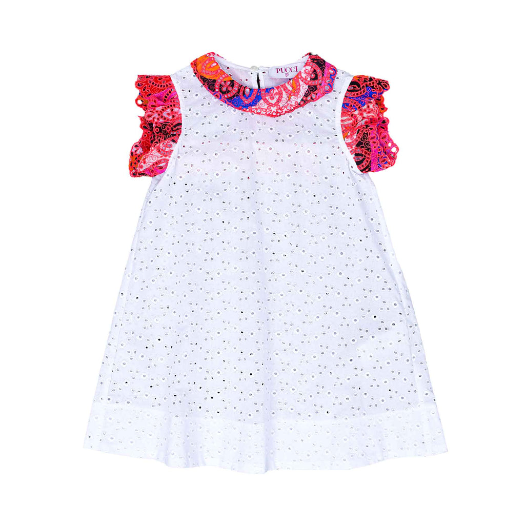 Emilio Pucci Kids Girl's White  Dress