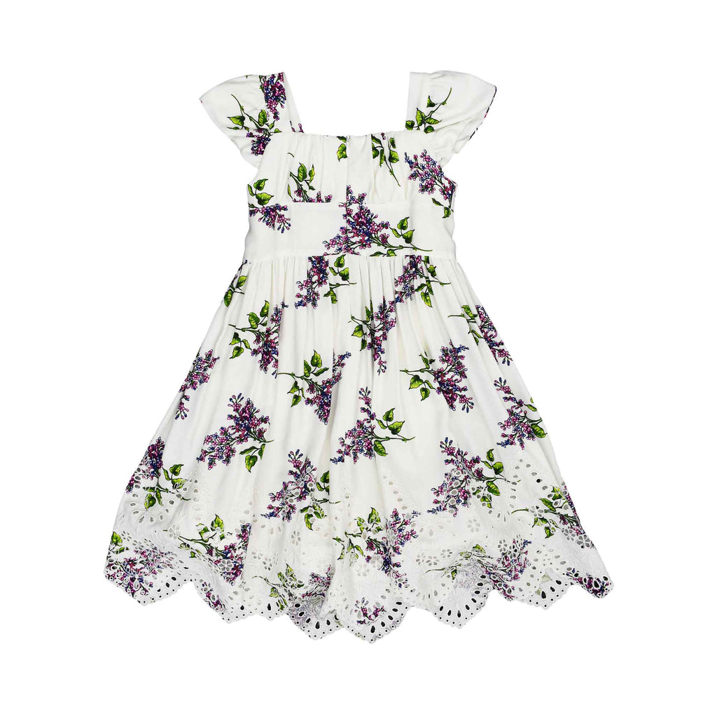 Elisabetta Franchi Kids Girl's Floral White Dress