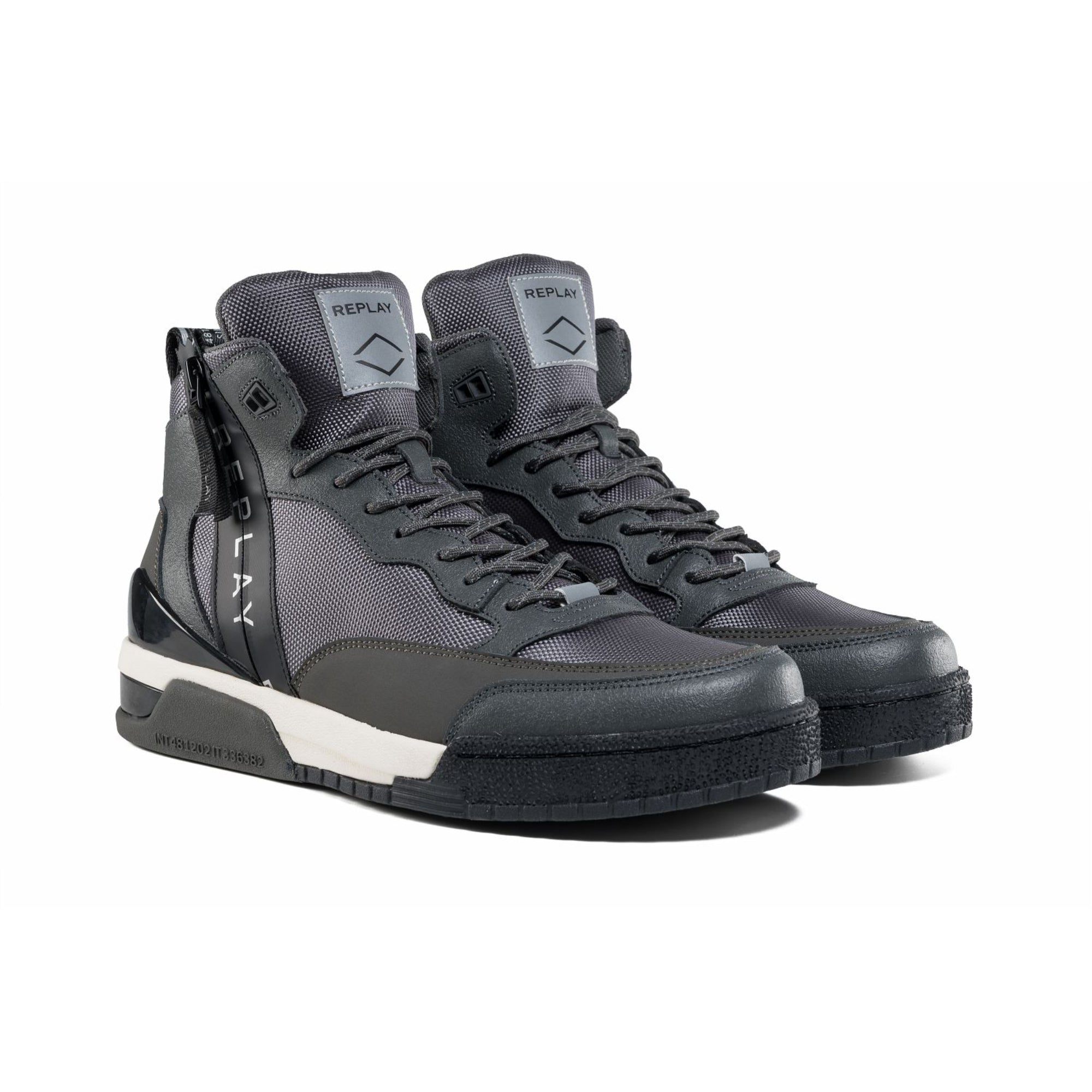 Replay Men's ASTRO ZIPPER Mid-cut Sneakers
