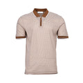 Gran Sasso Men's Patterned Knit Zip Polo Shirt - (Available in Black & Brown)