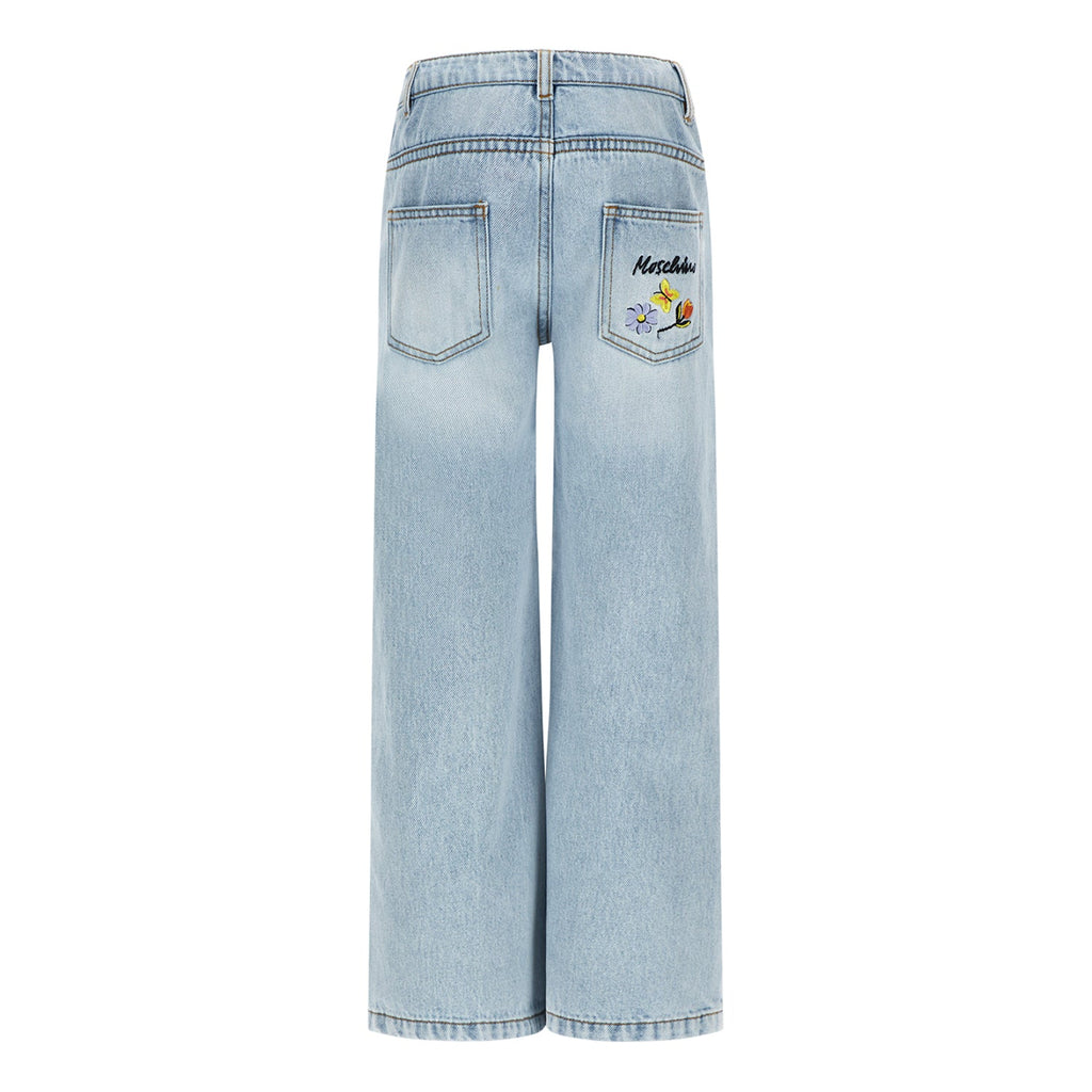 Moschino Kids Girl's Light Blue Jeans