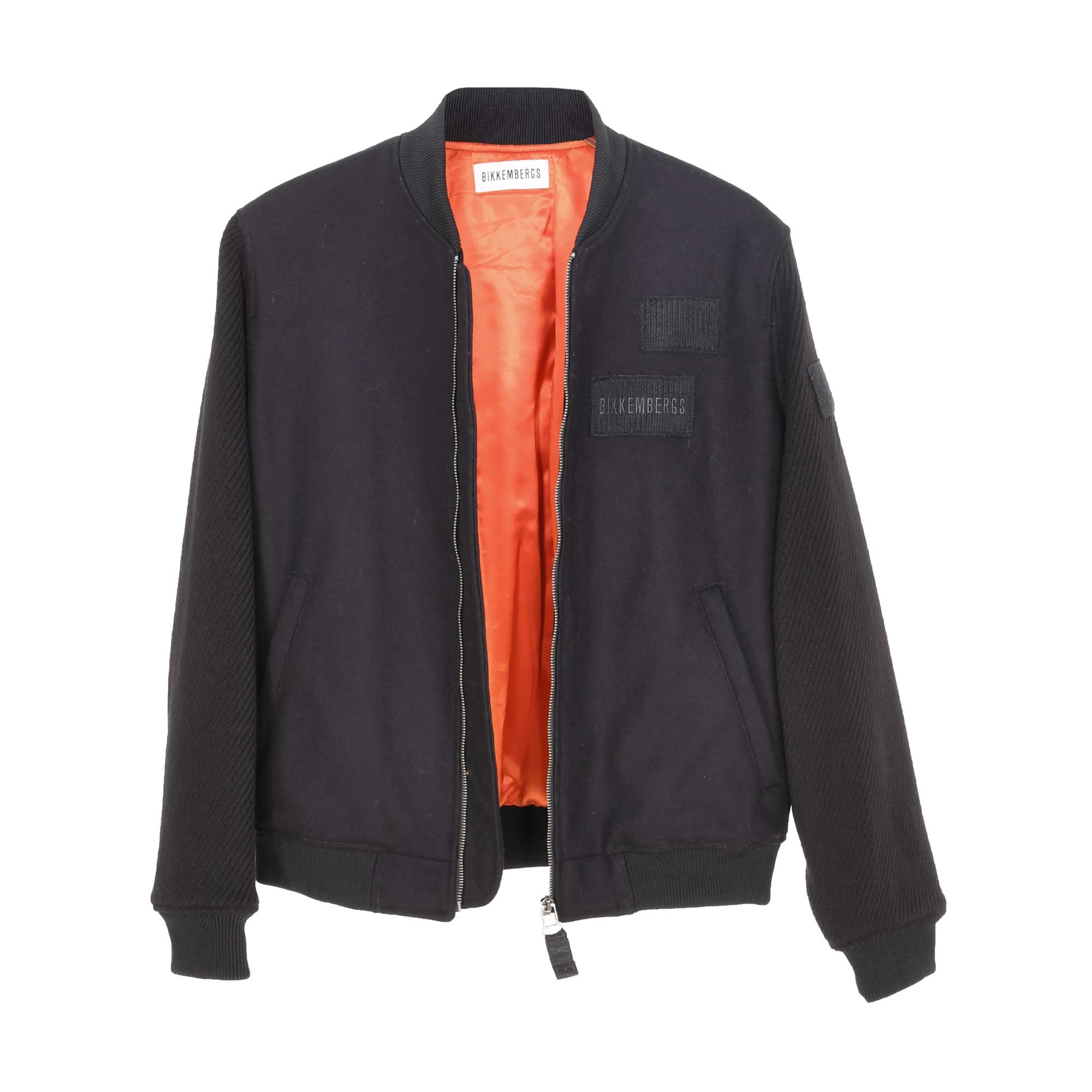 Bikkembergs Men's Bomber Black Jacket With Quilted Back