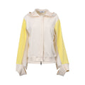 Jijil Women's Beige & Yellow Top With Hoodie