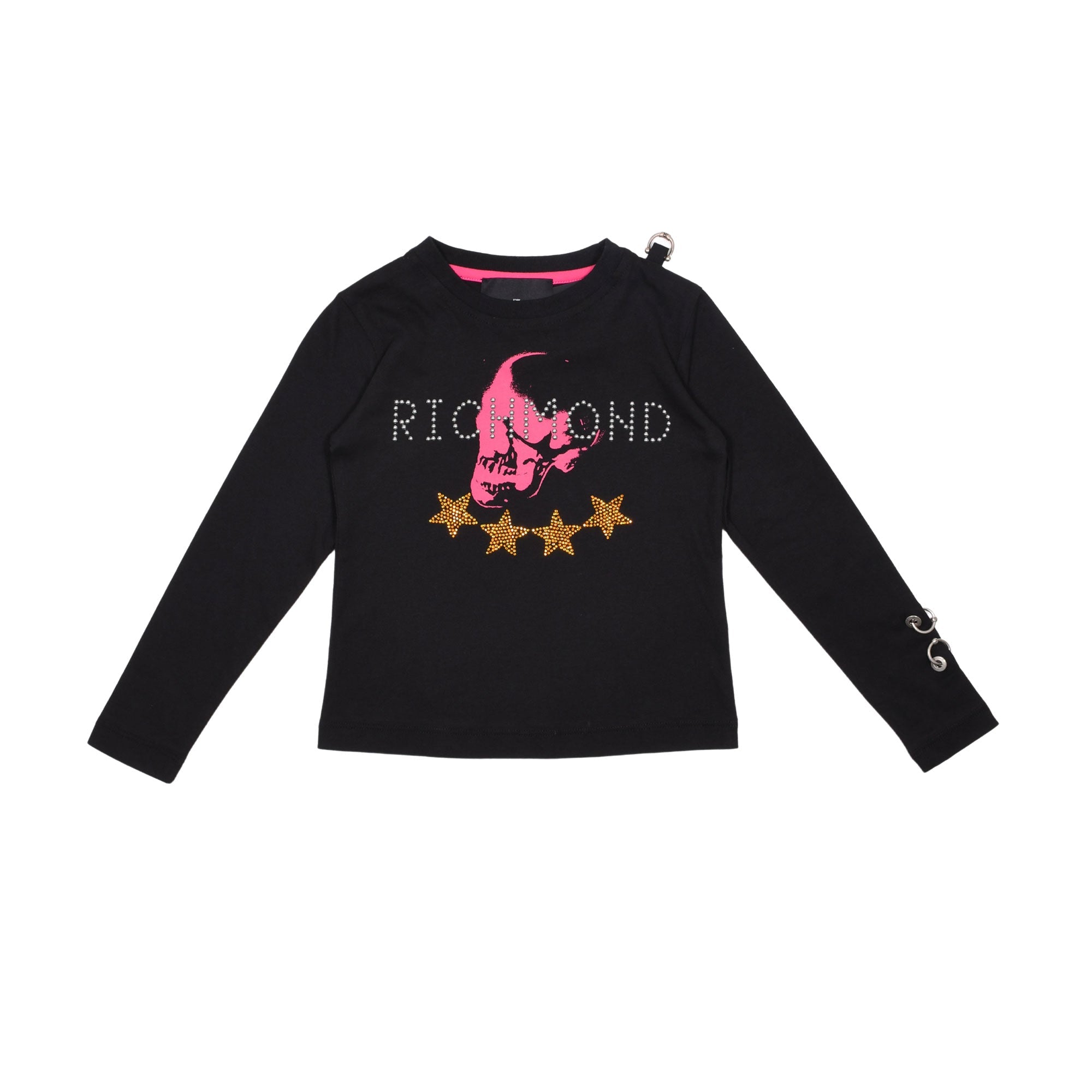 John Richmond Kids Sequins Black T-Shirt