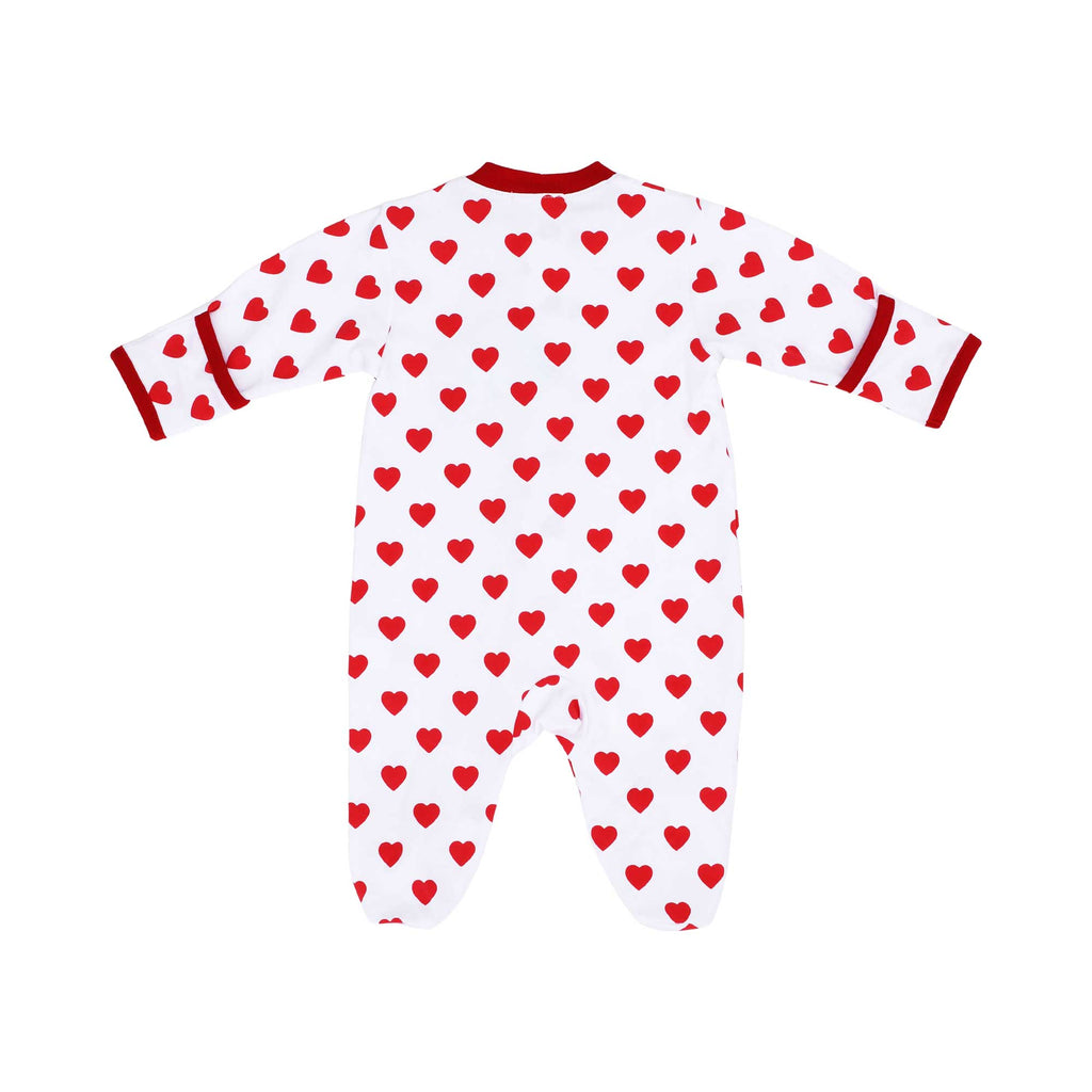 Kissy Kissy Kids New Born Girl's Red Sleepsuit