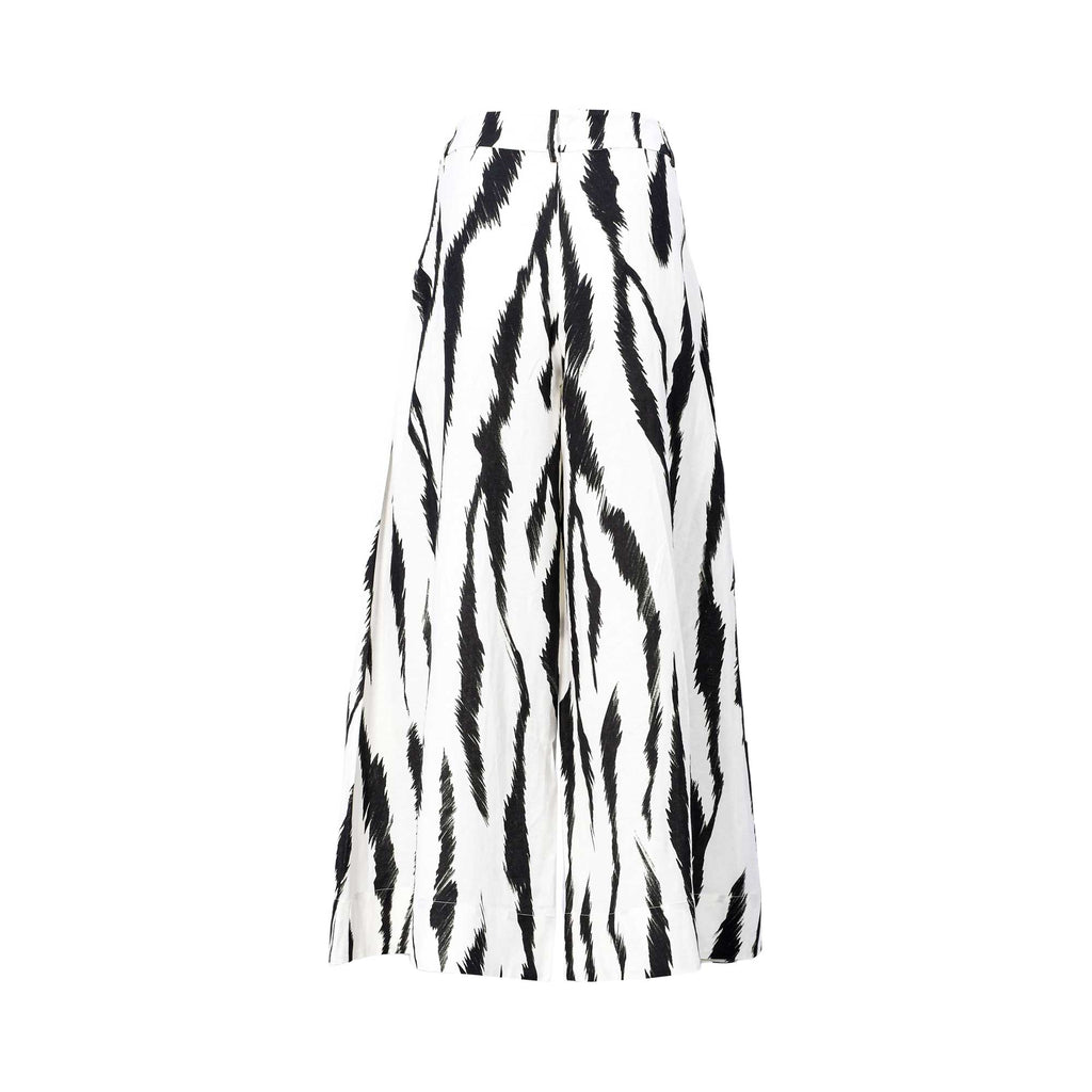 Leo Lin Women's Shelley Pant Tiger Print in White