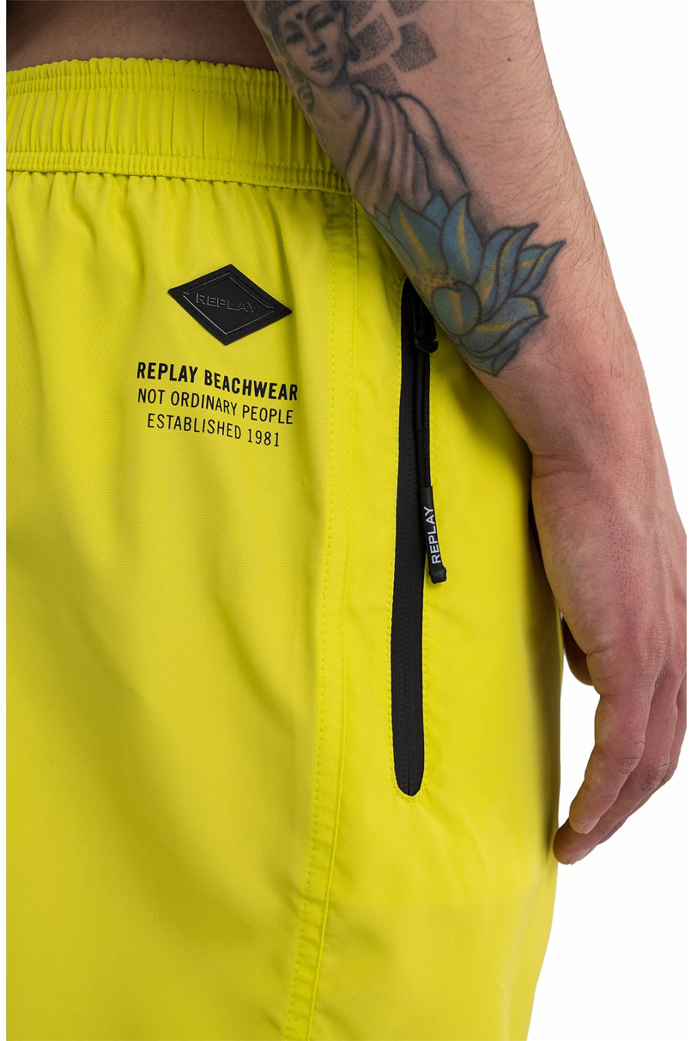 Replay Men's Swimming Trunks with Zipped Pocket