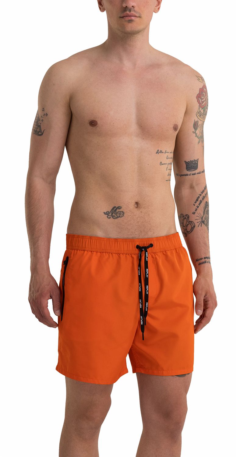 Replay Men's Swimming Trunks with Zipped Pocket