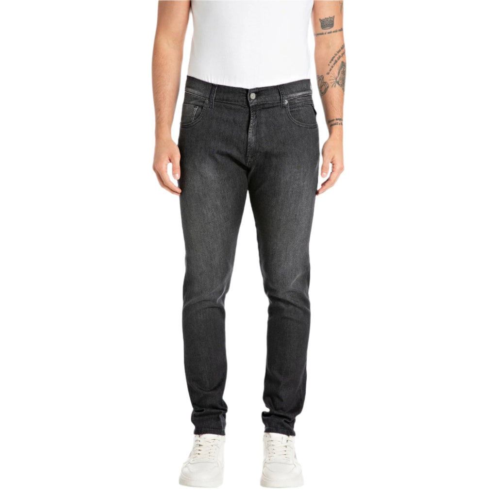 Replay Men's Slim Tapered Dark Grey Jeans