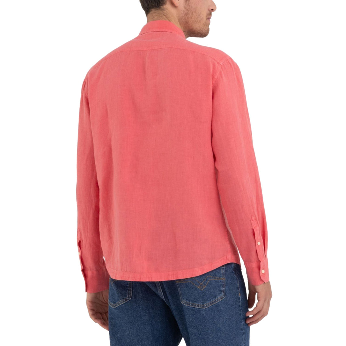 Replay Men's  Regular Fit Shirt in Linen with Pocket