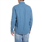 Replay Men's  Regular Fit Shirt in Linen with Pocket