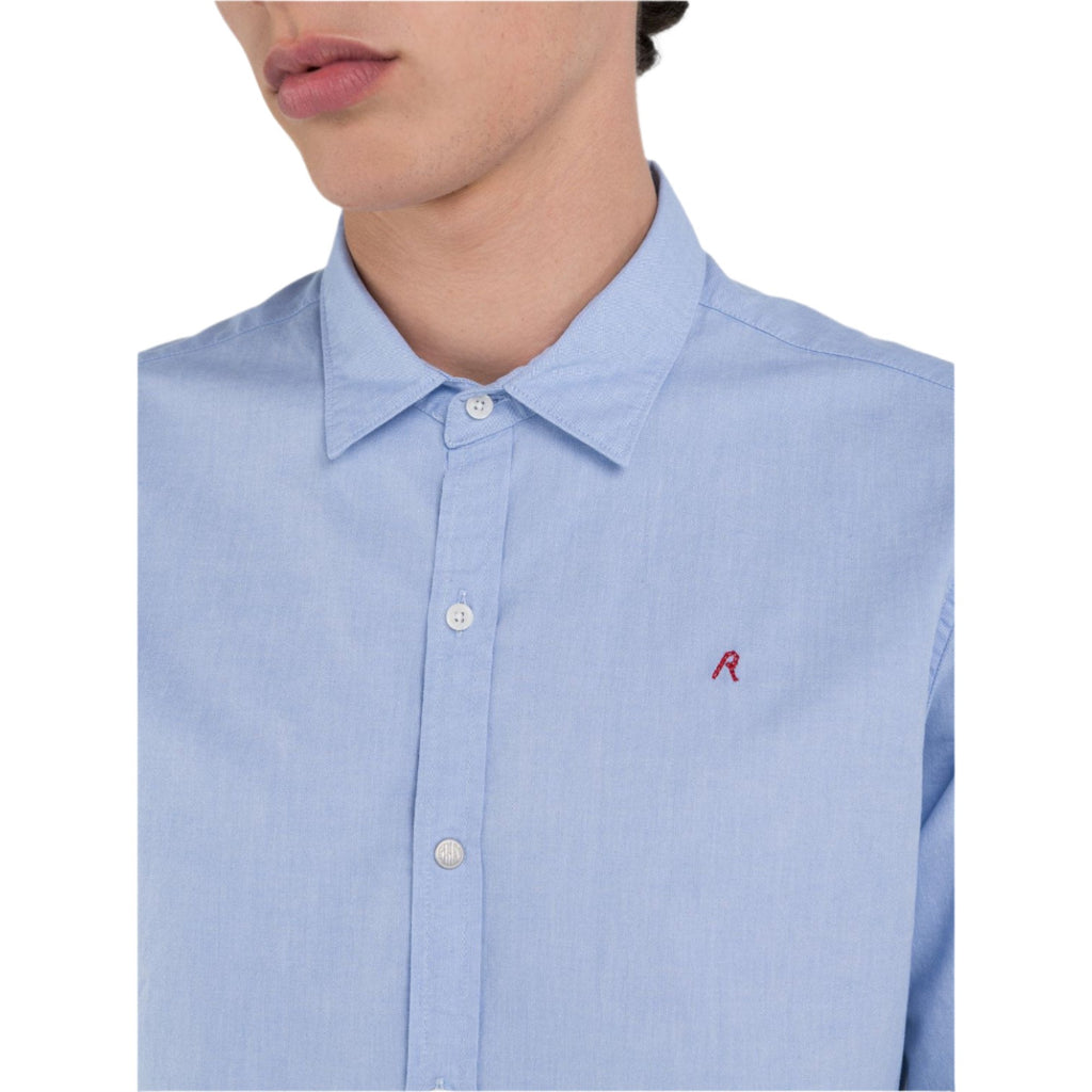 Replay Men's Regular Fit Cotton Poplin Shirt