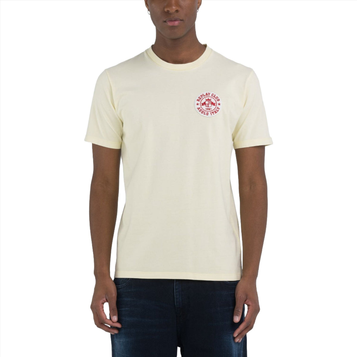 Replay Men's Jersey T-shirt with Embroidered Patch