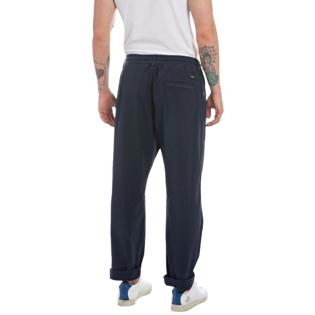 Replay Men's Poplin Jogger Trousers with Zipper